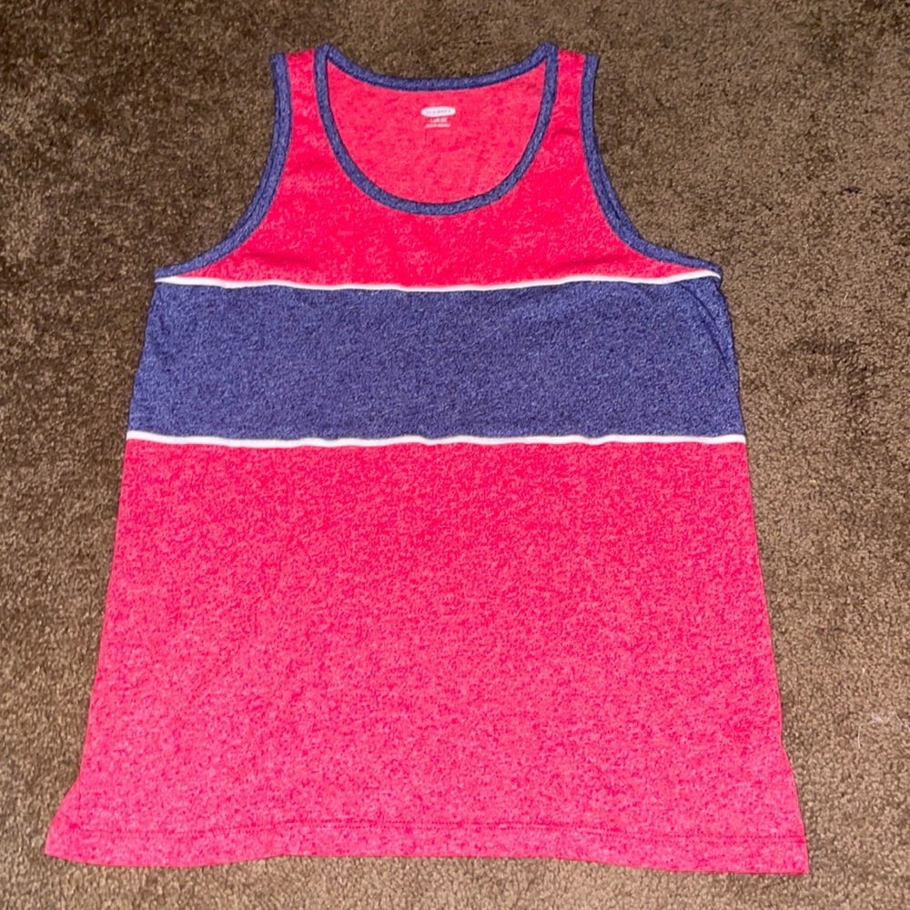 Large boys Old Navy red cotton tank top